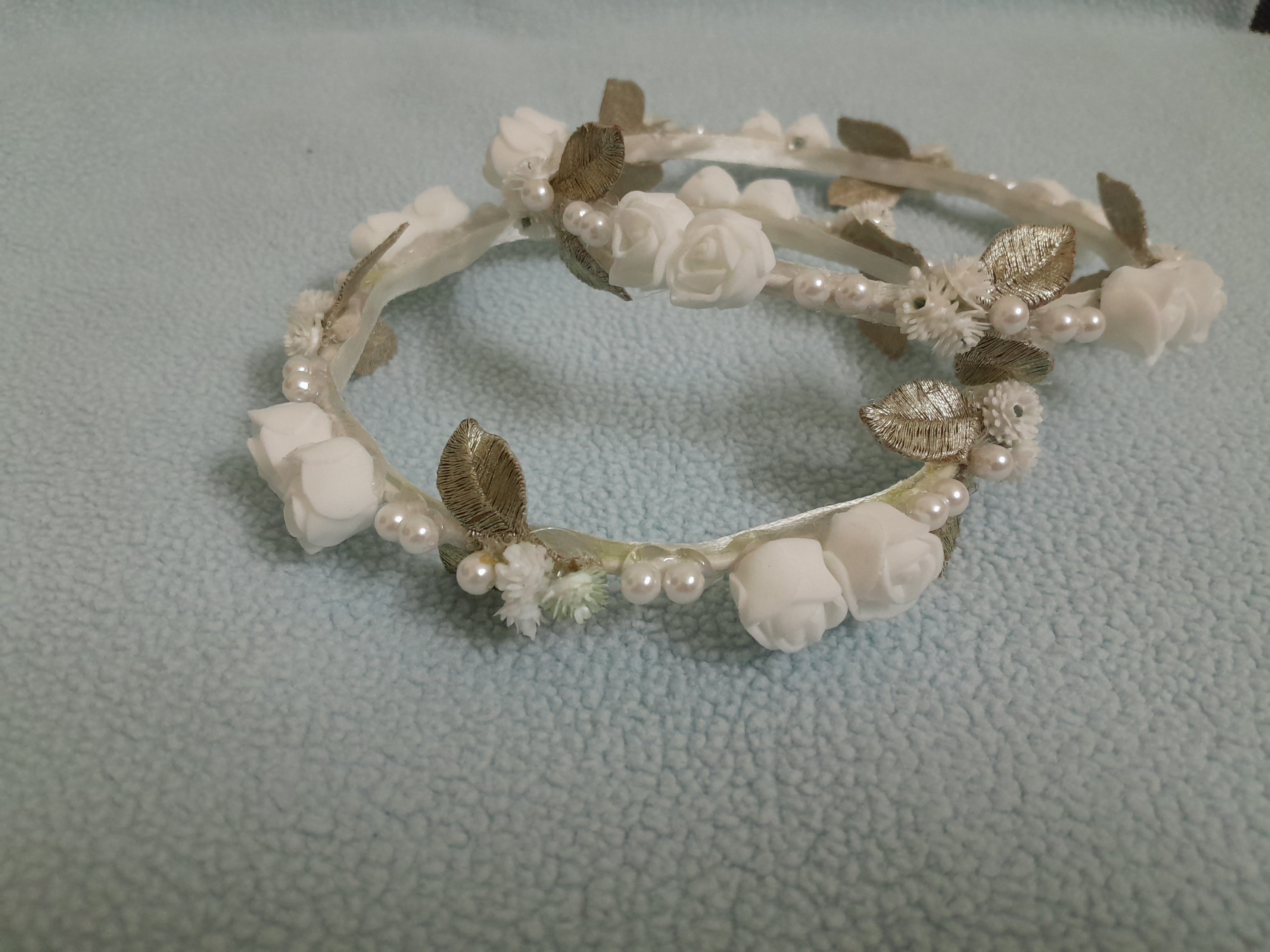 Decorated lace candle for Baptism and Holy communion