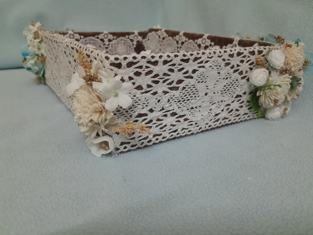 Wedding tray with glass top