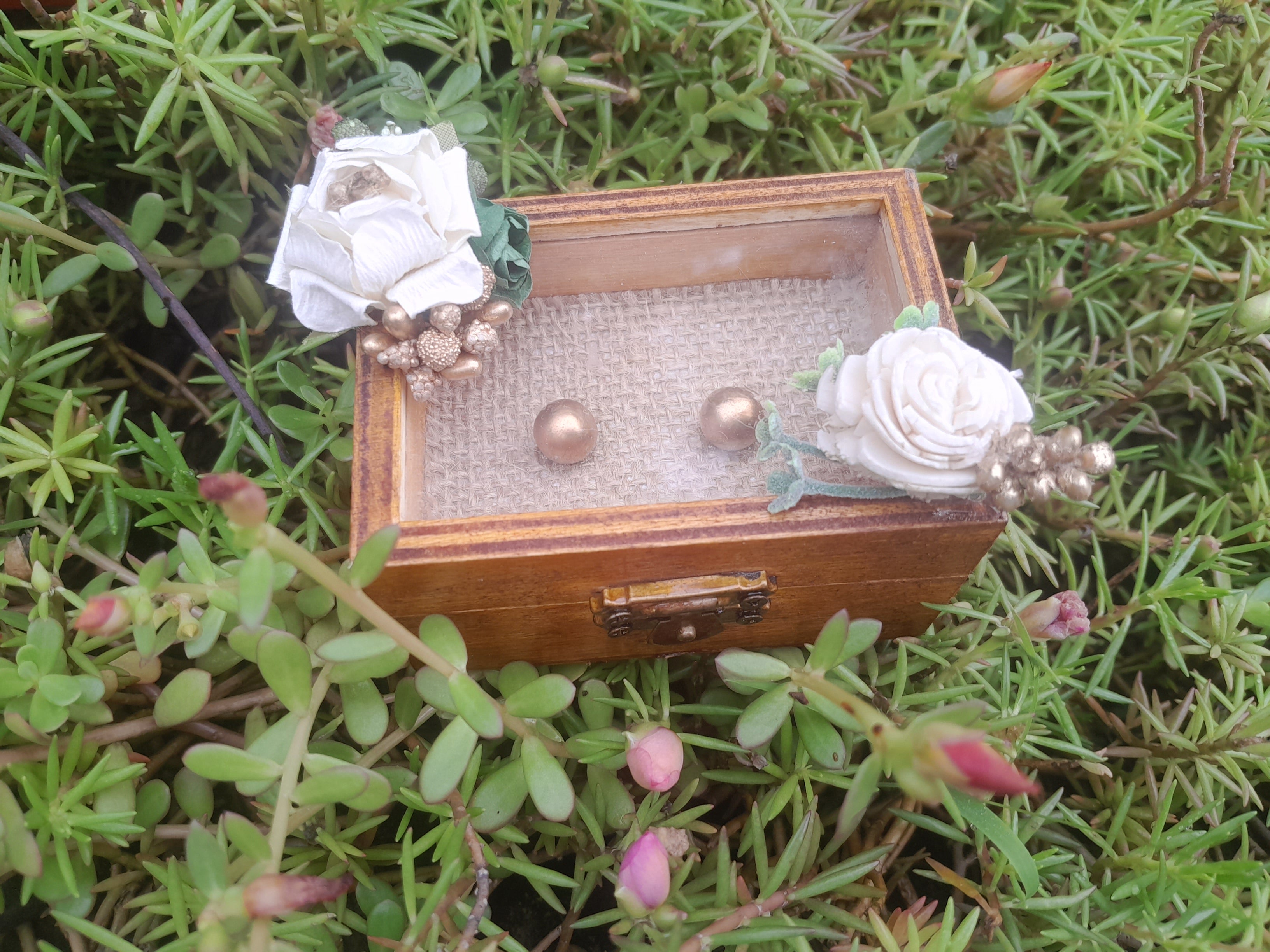 Wooden Wedding ring box