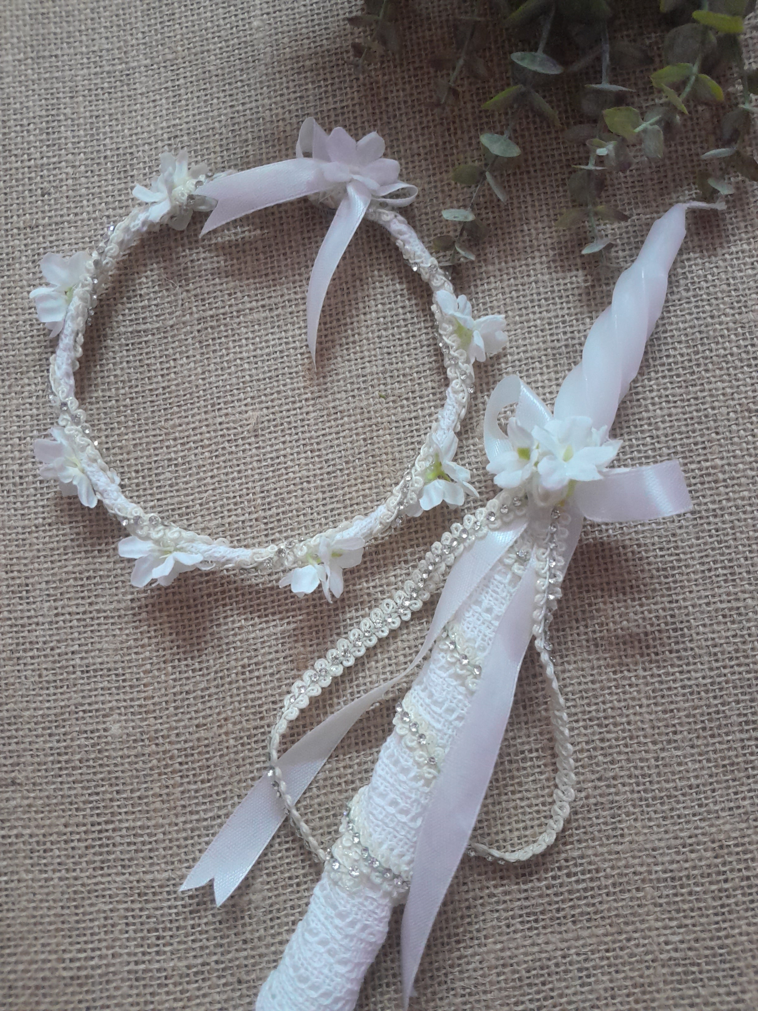 Lace candle and crown