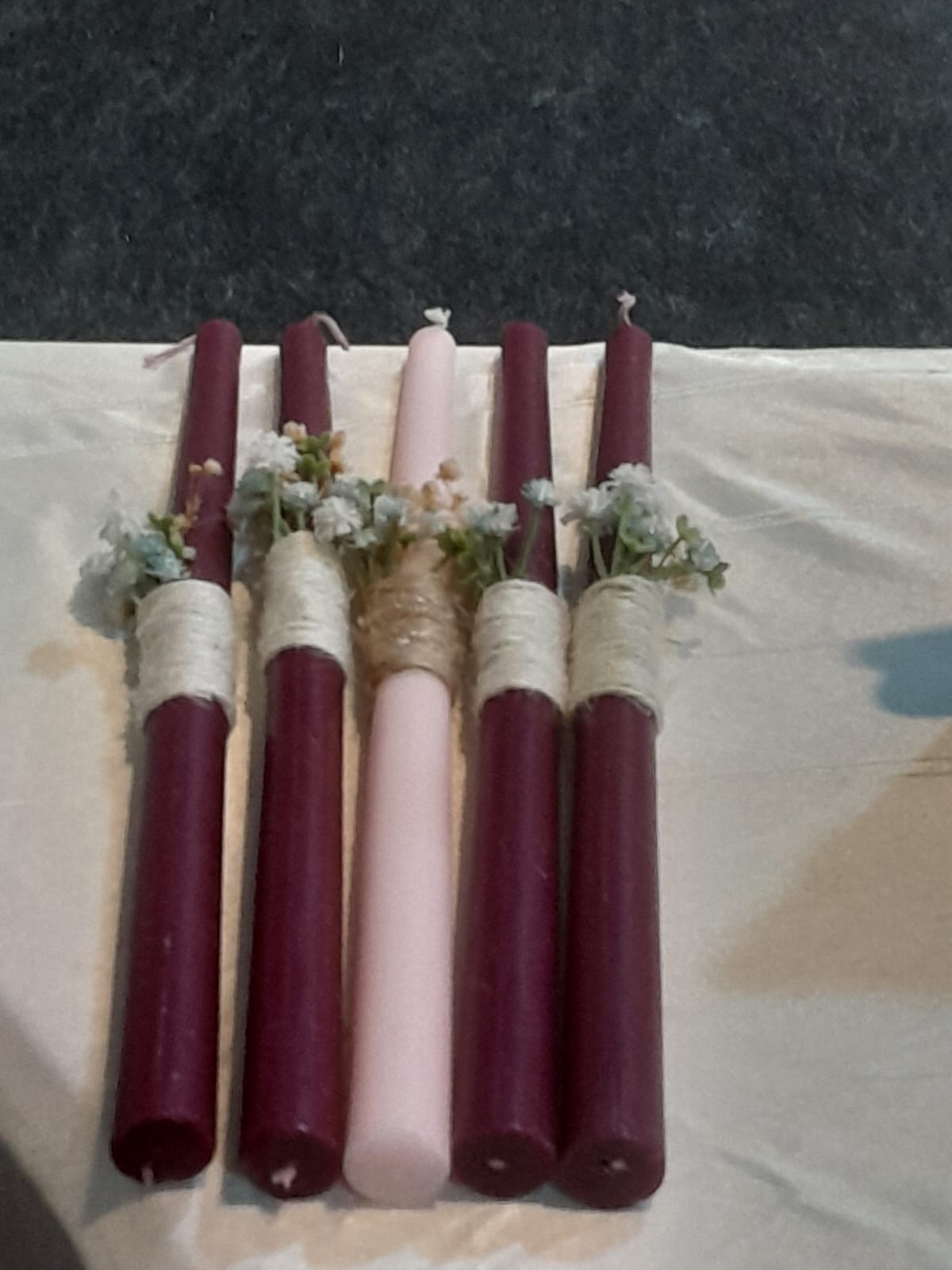 Decorated candle baptism /holy communion decor