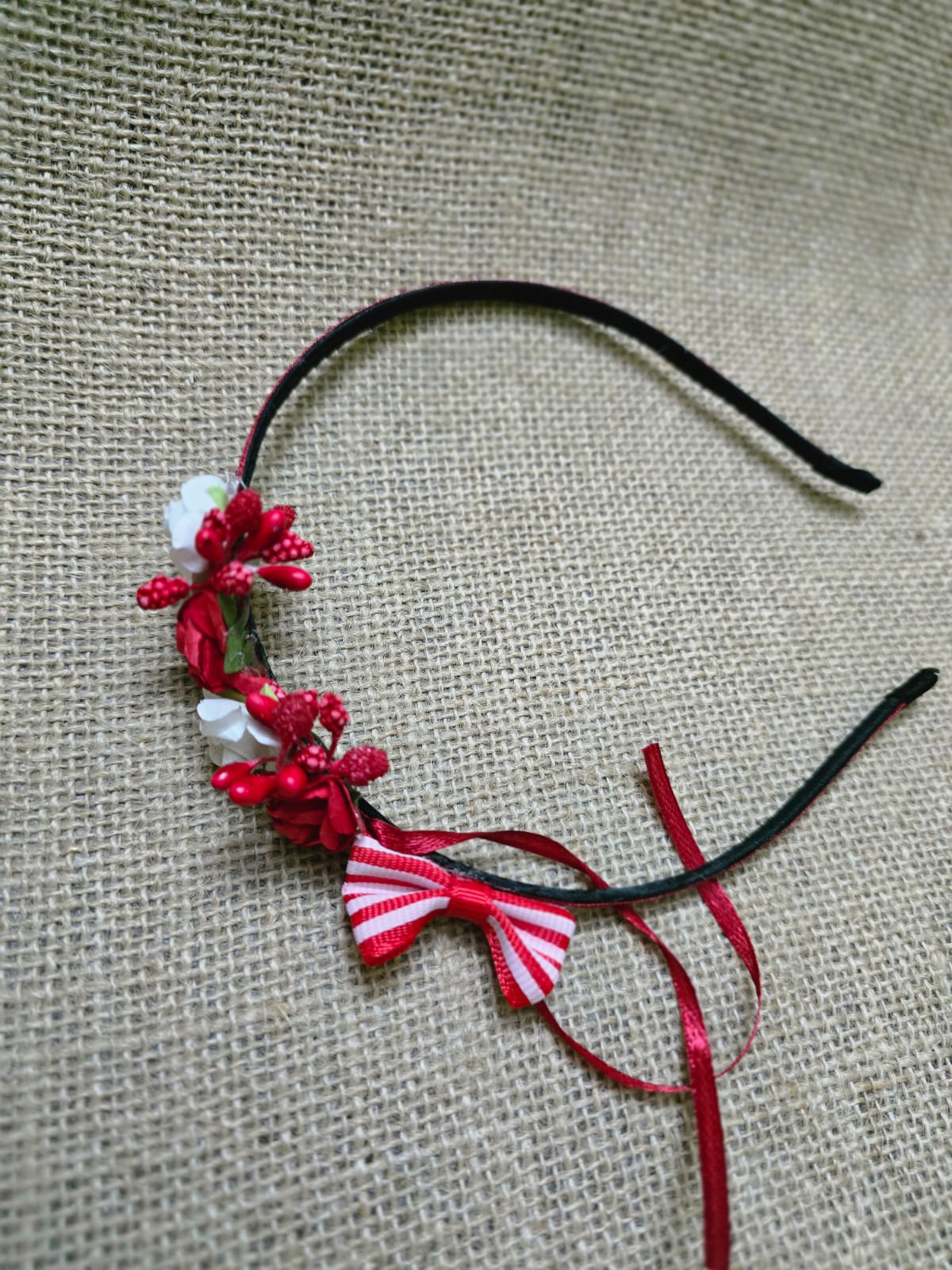 Christmas  Red Hair bows with red bows