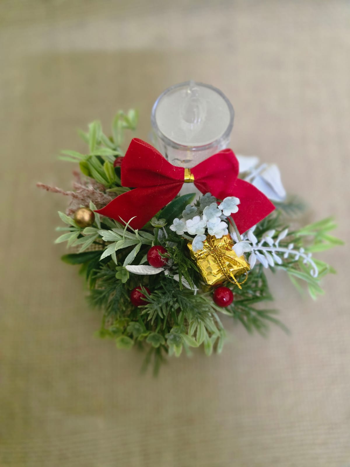 Bow Candle  table center decor